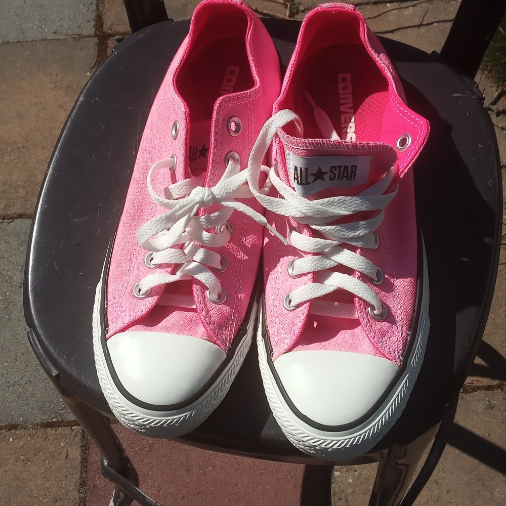 Pink Converse sneakers
